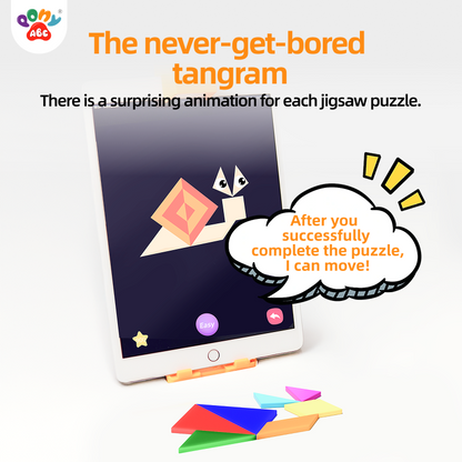 Growth Spurt Kids AR Tangram Puzzle Set | Educational Geometry Toy for Children | STEM Best Christmas Gift