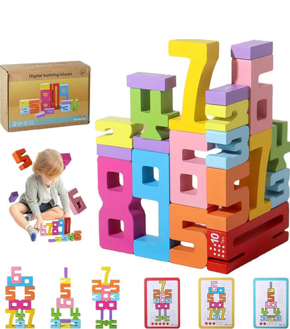 Number blocks fun game STEM Wooden Cognitive Developmental Toys